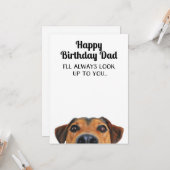 Kijk naar je grappige dag vader kaart (Voorkant / Achterkant in situ)