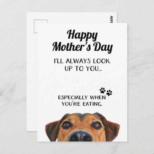 Kijk naar je grappige Moederdag Briefkaart van de (Voorkant / Achterkant)