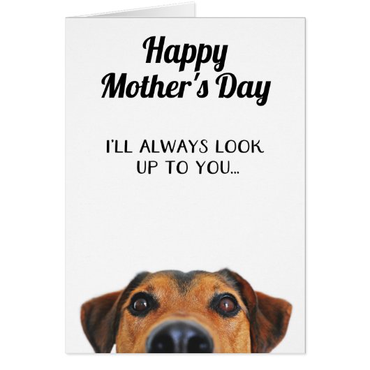 Kijk naar je grappige Moederdag Kaart van Dog (Voorkant)