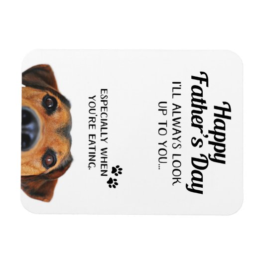 Kijk naar je grappige Vaderdag van Dog Magnet Magneet (Horizontaal)