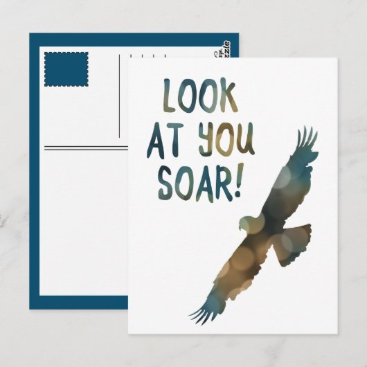 kijk naar je soar bokeh briefkaart (Voorkant / Achterkant)