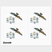 kijk naar je soar bokeh rechthoekige sticker (Vel)