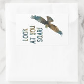 kijk naar je soar bokeh rechthoekige sticker (Tas)