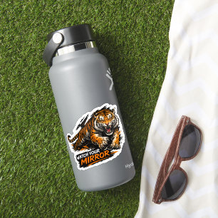 Kijk naar je spiegel Tijger Sticker