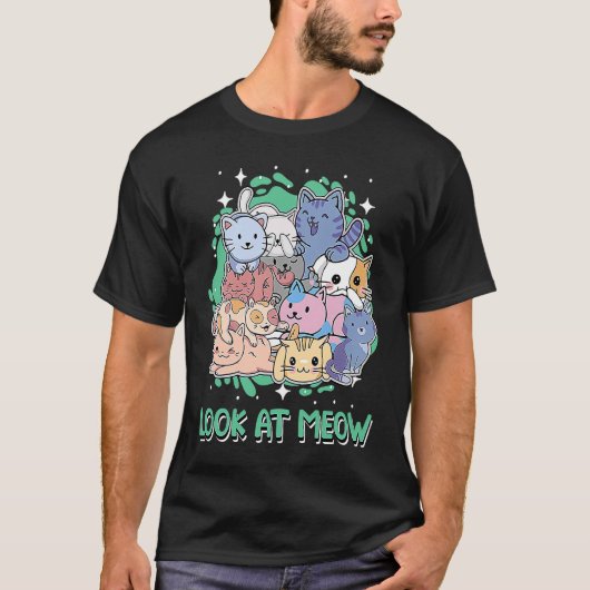 Kijk naar Kat Moeder Koppels Kat Vader Kat T-shirt (Voorkant)
