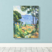 Kijk naar L'Estaque en de Chateaux d'If Canvas Afdruk (Insitu (Houten vloer))