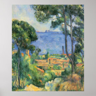 Kijk naar L'Estaque en de Chateaux d'If Poster