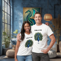 Kijk Naar Me Grappige Pauw T-Shirt