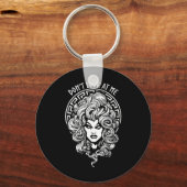 Kijk naar mij Funny Feminist Halloween Gothic Medu Sleutelhanger (Voorkant)