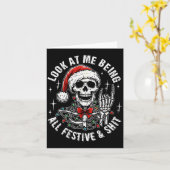 Kijk naar mij, helemaal feestelijk en grappig skel kaart (Gele Bloem)