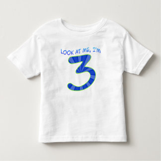 Kijk naar mij, ik ben 3 - Blauw Kinder Shirts