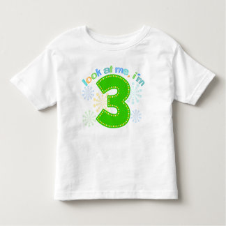 Kijk naar mij, ik ben 3 - Groen Kinder Shirts