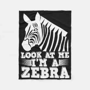 Kijk naar mij Ik ben een Zebra grappig Halloween k Fleece Deken