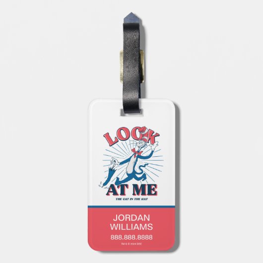 Kijk naar mij kat in het Pet Bagagelabel (Achterkant verticaal)