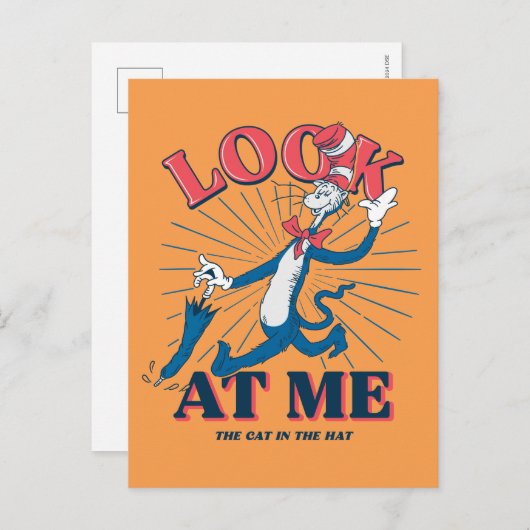 Kijk naar mij kat in het Pet Briefkaart (Voorkant / Achterkant)