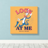 Kijk naar mij kat in het Pet Canvas Afdruk (Insitu (Houten vloer))