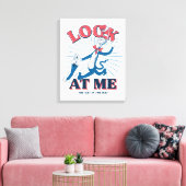 Kijk naar mij kat in het Pet Canvas Afdruk (Insitu (Woonkamer))