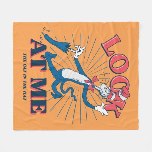 Kijk naar mij kat in het Pet Fleece Deken (Voorkant (Horizontaal))