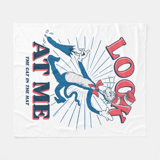 Kijk naar mij kat in het Pet Fleece Deken (Voorkant (Horizontaal))