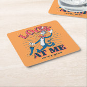 Kijk naar mij kat in het Pet Kartonnen Onderzetters (Schuin)