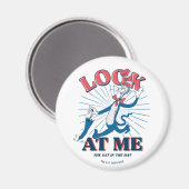 Kijk naar mij kat in het Pet Magneet (Voorkant / Achterkant)