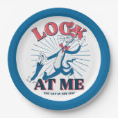 Kijk naar mij kat in het Pet Papieren Bordje (Voorkant)