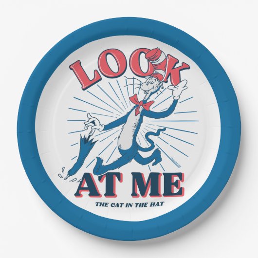 Kijk naar mij kat in het Pet Papieren Bordje (Voorkant)