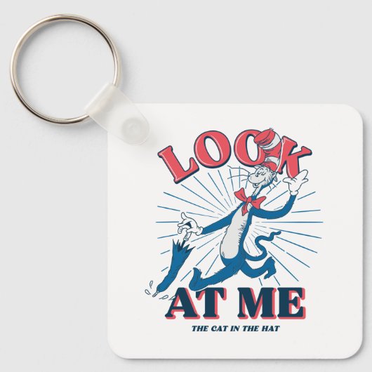 Kijk naar mij kat in het Pet Sleutelhanger (Voorkant)