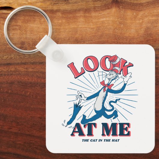 Kijk naar mij kat in het Pet Sleutelhanger (Voorkant)