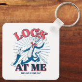 Kijk naar mij kat in het Pet Sleutelhanger (Achterkant)