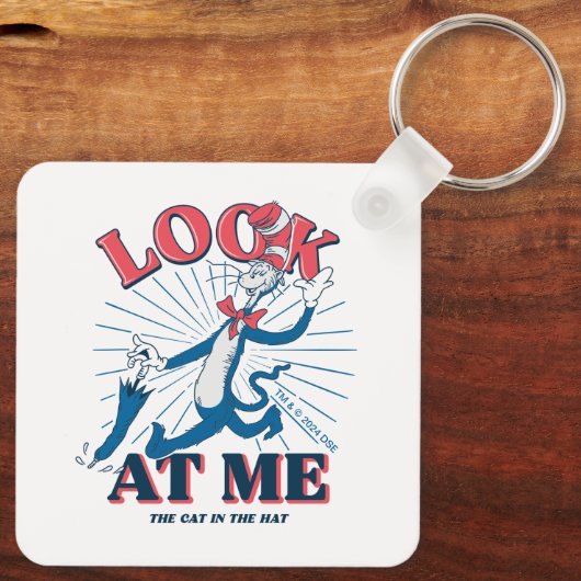 Kijk naar mij kat in het Pet Sleutelhanger (Achterkant)