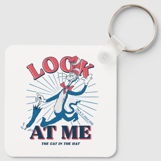 Kijk naar mij kat in het Pet Sleutelhanger (Achterkant)