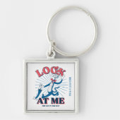 Kijk naar mij kat in het Pet Sleutelhanger (Voorkant)