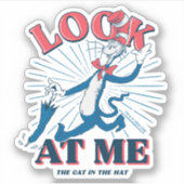 Kijk naar mij kat in het Pet Sticker (Voorkant)