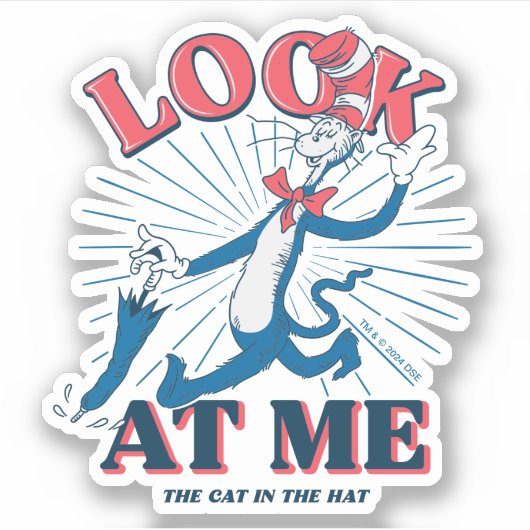 Kijk naar mij kat in het Pet Sticker (Voorkant)