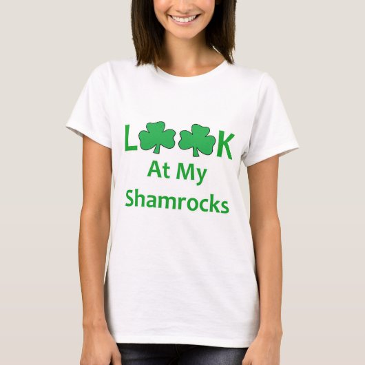 Kijk naar mijn sjamrocks St Patricks Day Funny TSh T-shirt (Voorkant)