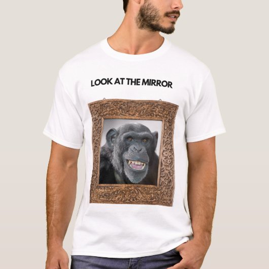 Kijk naar Mirror Funny Meme T-shirt (Voorkant)