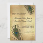  Kijk naar Peacock Feathers Weddenschap Kaart (Voorkant)