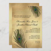  Kijk naar Peacock Feathers Weddenschap Kaart (Voorkant / Achterkant)