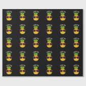 Kijk naar Pine Funny Pineapple Pun Dark BG Cadeaupapier (Vlak)