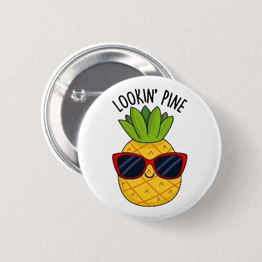 Kijk naar Pine Funny Pineapple Pun Ronde Button 5,7 Cm (Voorkant /achterkant)