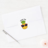 Kijk naar Pine Funny Pineapple Pun Ronde Sticker (Envelop)