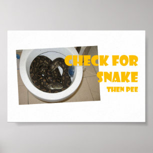 Kijk naar Snake.. dan plassen Poster