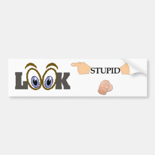 Kijk naar stoute Bumpersticker