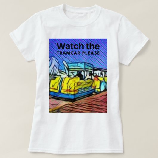 Kijk naar TRAMCAR alsjeblieft Wildwood boardwalk T-shirt (Design voorkant)