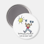 Kijk naar wat ik deed magneet- meisje magneet (Voorkant / Achterkant)