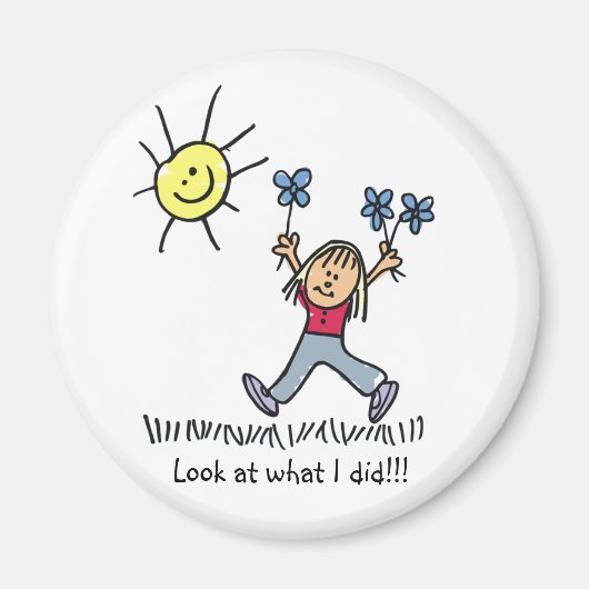 Kijk naar wat ik deed magneet- meisje magneet (Voorkant)