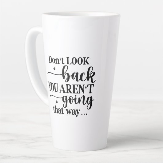 Kijk niet achterom... Latte Mok (Linkerhoek)