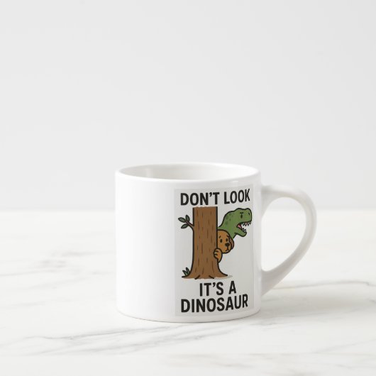 Kijk niet, het is een dinosaurus espresso kop (Rechts)