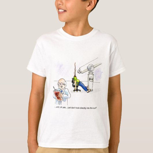 Kijk niet in de zon! t-shirt (Voorkant)